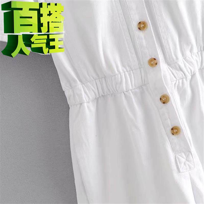 2019 summer new pattern Button Leggings 9 Single breasted white Coveralls shorts 8197028 8197/02in the Women's clothing/Boutique , Pants , Casual pants  category - from Buy2taobao.com to provide professional Taobao agent buy service