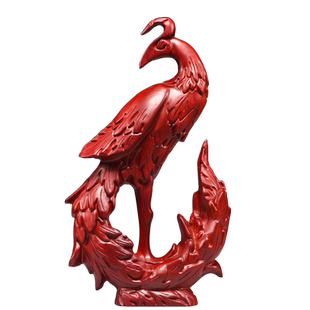 红花梨实木质雕刻吉祥凤凰摆件红木家居客厅装饰工艺新婚乔迁送礼