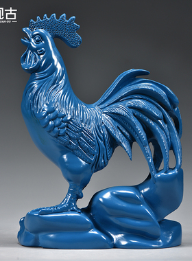 十二生肖木头鸡动物摆件家居客厅