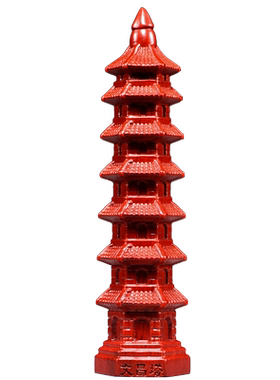 观古红色大拇指塔祝福客厅塔摆件