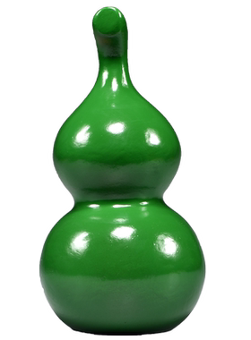 葫芦绿色木质雕刻葫芦摆件
