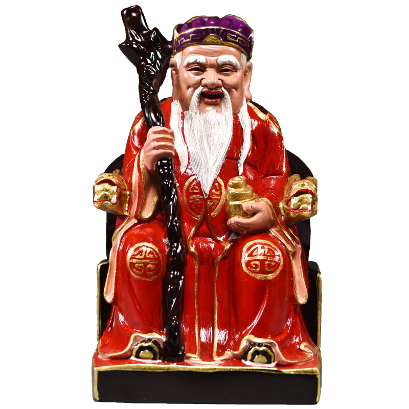 德正神土地公神像摆件实木