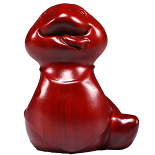 红色木雕十二生肖蛇摆件实木质雕刻木制吉祥物家居装饰红木工艺品