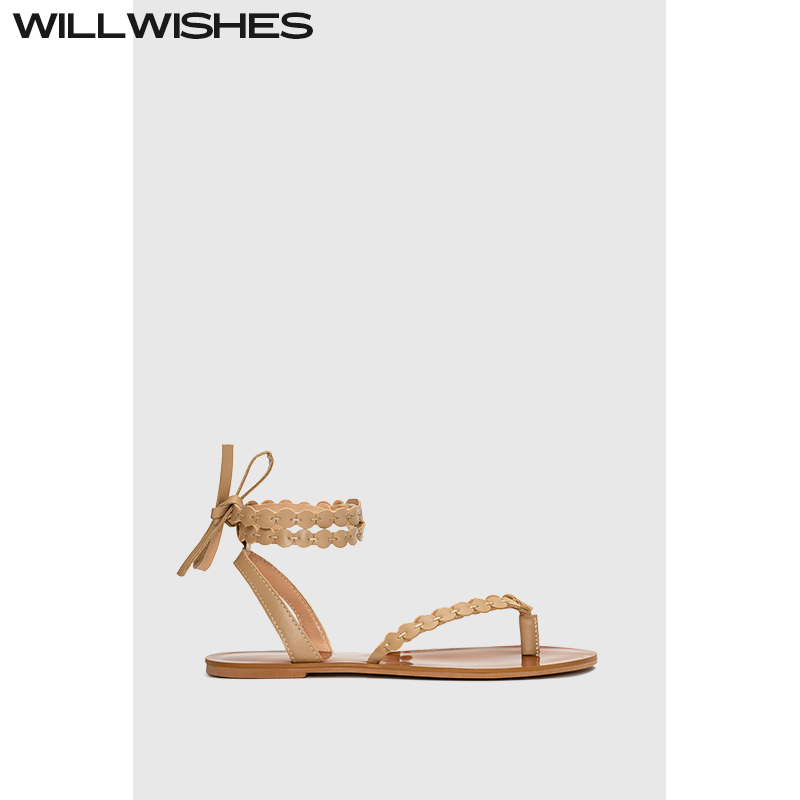 WILLWISHES仙女风沙滩平底鞋女