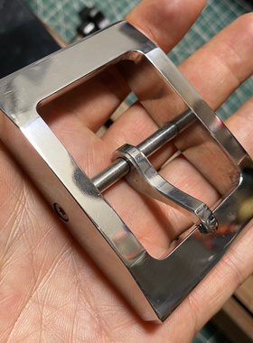 线切割皮带扣316精抛光cnc皮带扣纯钢大日字皮带扣厚皮专用腰带头