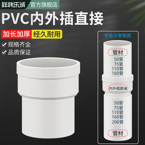 50/75/110PVC内外插直接延长接头