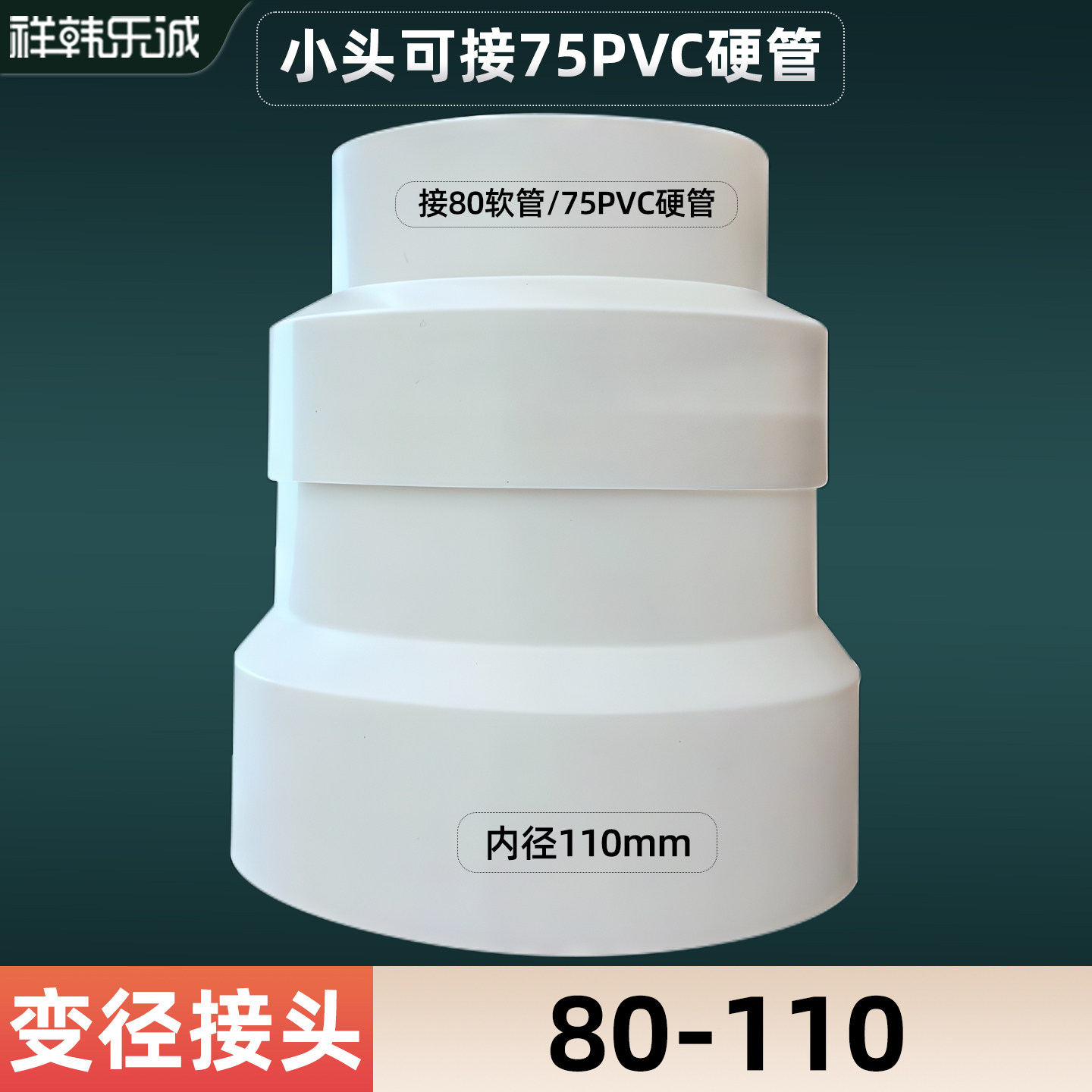浴霸排气管变径转换接头80软管大小头可接110PVC管75风管变径圈器