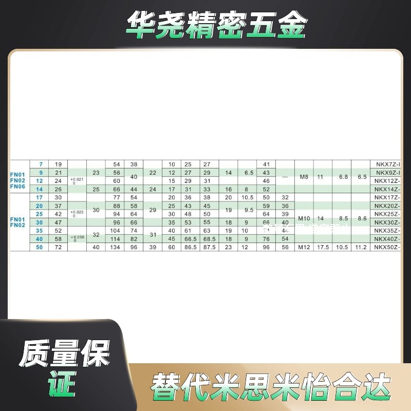 带座轴承 滚针和推力球组合轴承型 标准型 BFN01-d7 d9 d12 d14