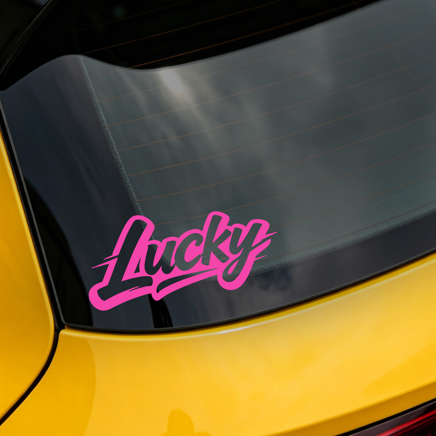 汽车创意车贴Lucky幸运贴纸摩托车电动车车身装饰贴镂空贴花