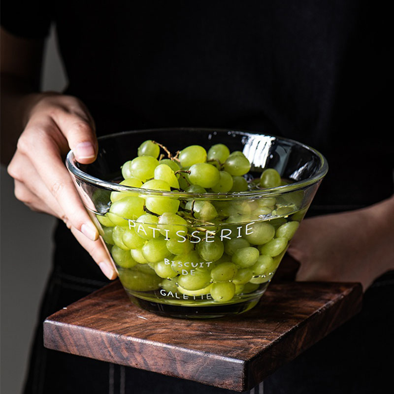 Nordic style French transparent glass salad bowl water cup