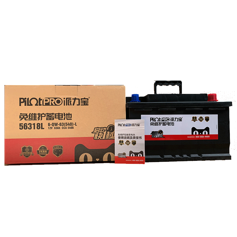 派力宝蓄电池56318 63ah 550cca