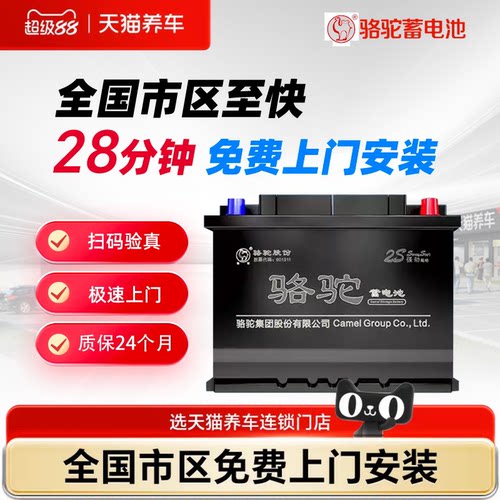 汽车骆驼蓄电池6QW4512V45AH