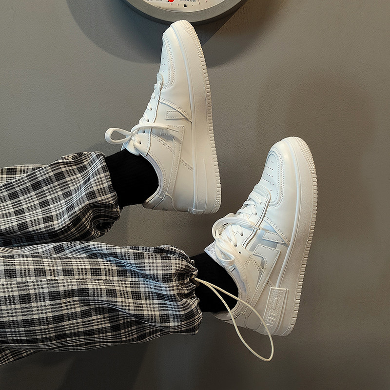 秋季新款小白鞋男百搭潮流2021新款白色运动低帮增高休闲平板鞋,流行男鞋,休闲板鞋,淘宝优惠券,粉丝福利购,淘宝优惠卷