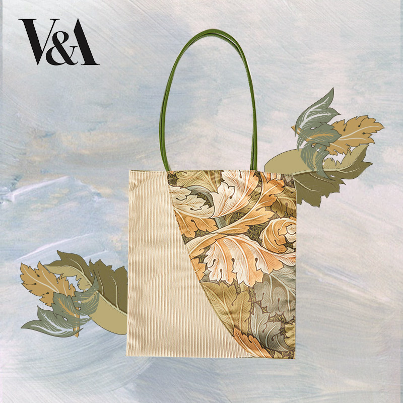 【秋冬】VA博物馆威廉莫里斯茛苕印花拼接pu肩带单肩包大容量女生,节庆用品/礼品,文化创意包/袋,淘宝优惠券,粉丝福利购,淘宝优惠卷