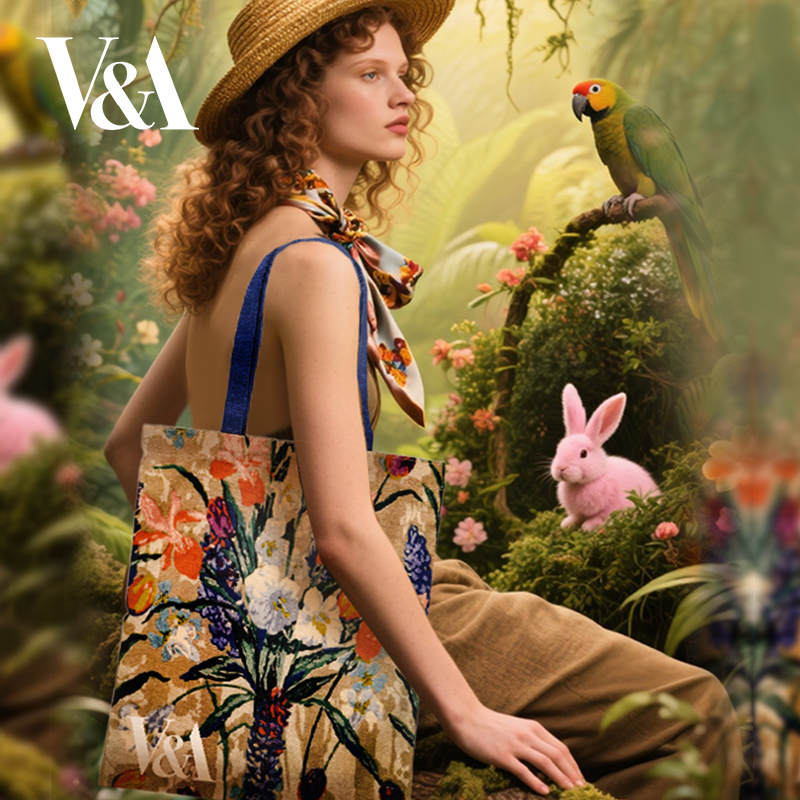 V&MX博物馆植物狂欢帆布包容量大