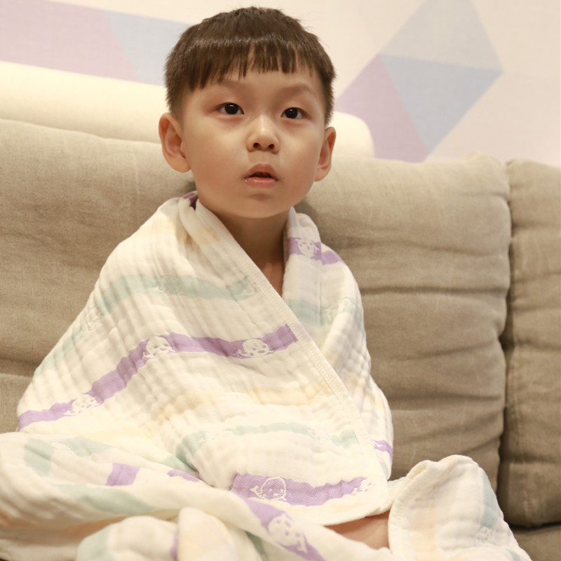 日式六层全棉纱布浴巾空调幼儿园