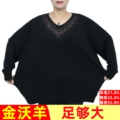 200斤加肥加大码 030 秋冬装 女装 特超胖妈妈毛衣宽松中老年羊毛衫