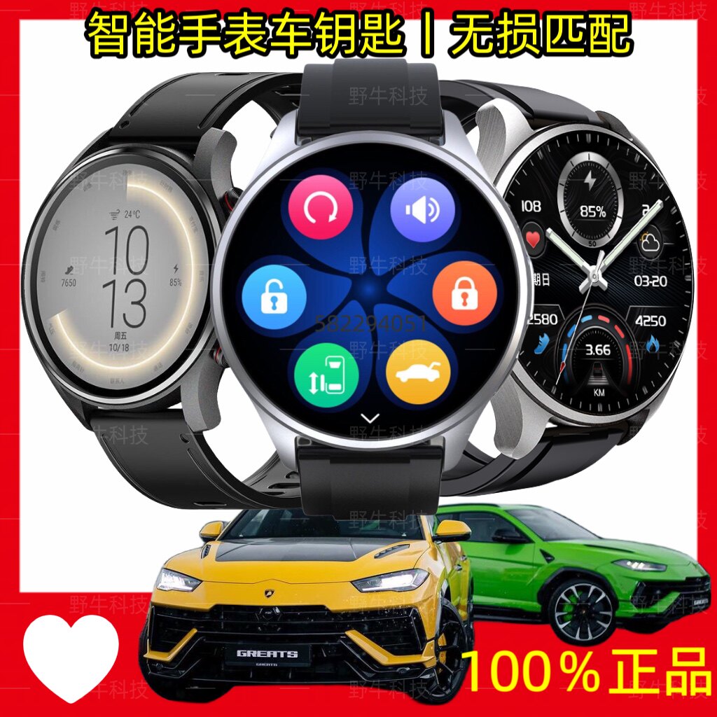 适用红旗长城哈弗魏派坦克长安比亚迪吉利传祺奇瑞智能手表车钥匙