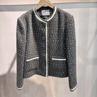 鸢系列 毛呢圆领小香风外套6135 秋冬款