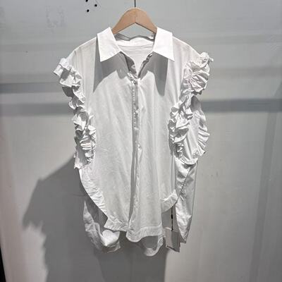 Q系列夏装无袖宽松中长款衬衫2169