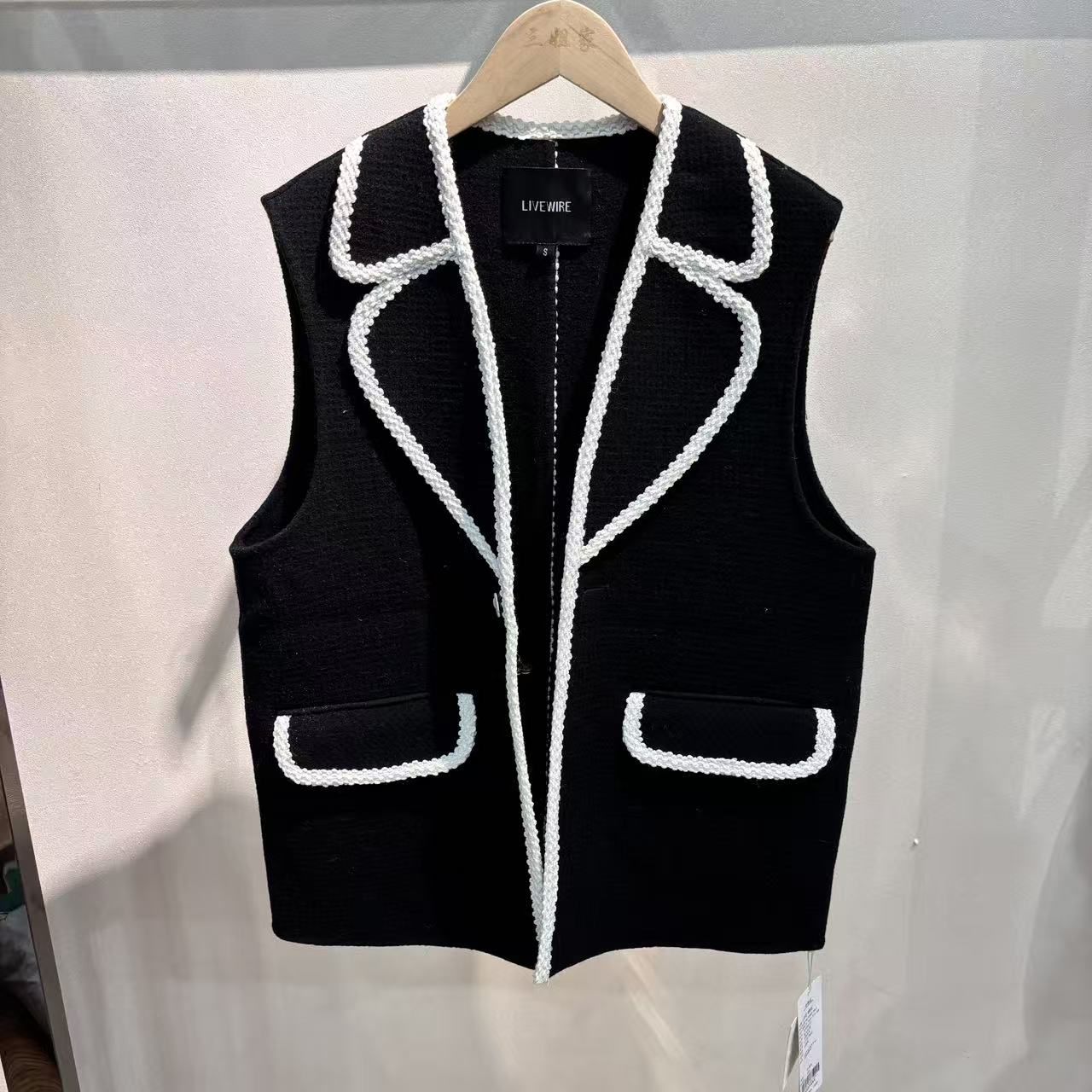 亮点GZ -冬装100%高支羊毛双面羊绒马甲外套3272