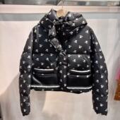 短款 亮点GZ 冬装 90%白鸭绒花色羽绒服外套1177