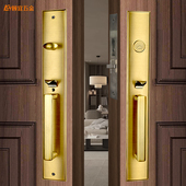 双开别墅大门锁欧式 室内木门子母锁对开双拉手老式 自建房铁门锁具