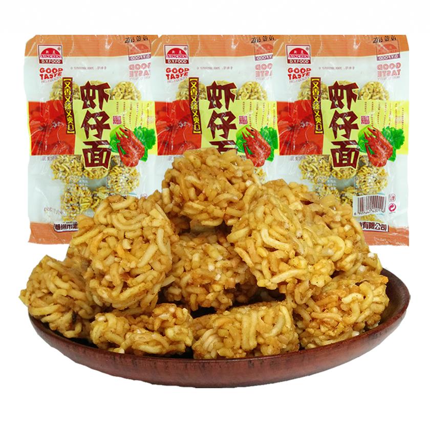 虾仔面整箱干脆面干吃儿时90后怀旧小零食8090拉面丸子吃的方便面