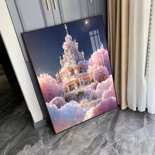 客厅卧室高颜值手工点贴十字绣水钻 高难度玫瑰城堡钻石画2024新款