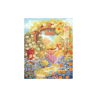 园中花事高级感钻石画满钻2025新款客厅艺术装饰画十字绣手工diy