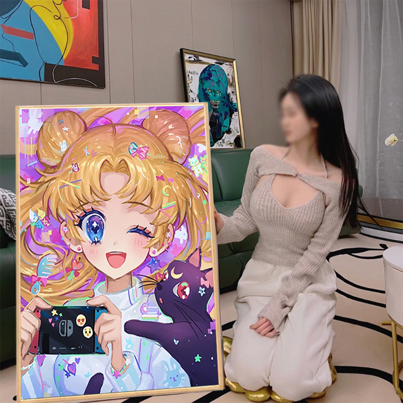 钻石画2025新款卡通动漫客厅儿童手工diy贴满钻十字绣刺绣装饰画图片
