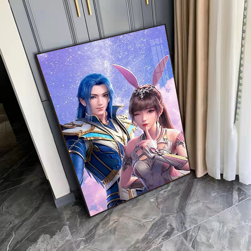 斗罗大陆人物唐三和小舞满钻石画满钻2025新款儿童手工点贴画带框