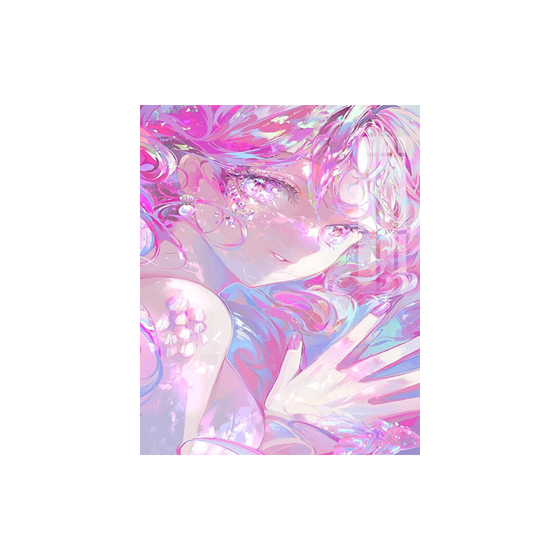 梦幻高颜值珍珠女孩钻石画满钻