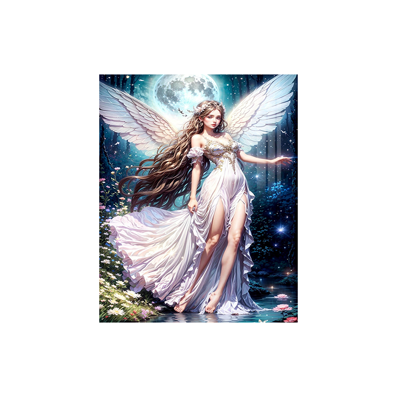 高颜值蝴蝶天使钻石画满钻高级感
