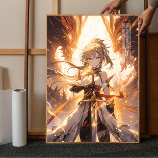 原神高难度钻石画满钻2025新款卡通动漫儿童手工点贴画十字绣水钻