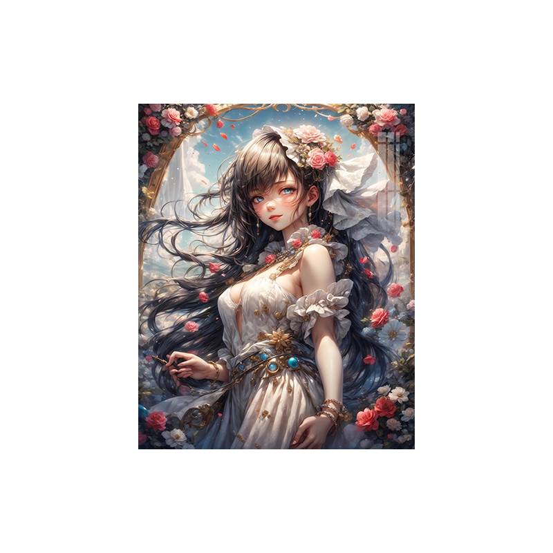 玫瑰园里的花仙子十字绣2025新款小件线绣治愈高颜值钻石画满钻5d