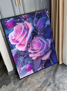 钻石画2025年新款高颜值满钻清新紫色花卉粘客厅十字绣刺绣卧室