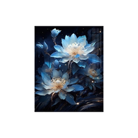 冰雪藍(lán)蓮花鉆石畫滿鉆2025新款