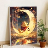 Winnie the Pooh 2025 Новый стиль скучный и теплый и милый 5D -шитчанка ручной работы Crystal Diamond