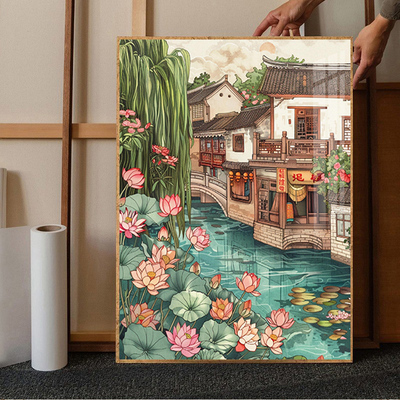 小桥流水人家风景钻石画满