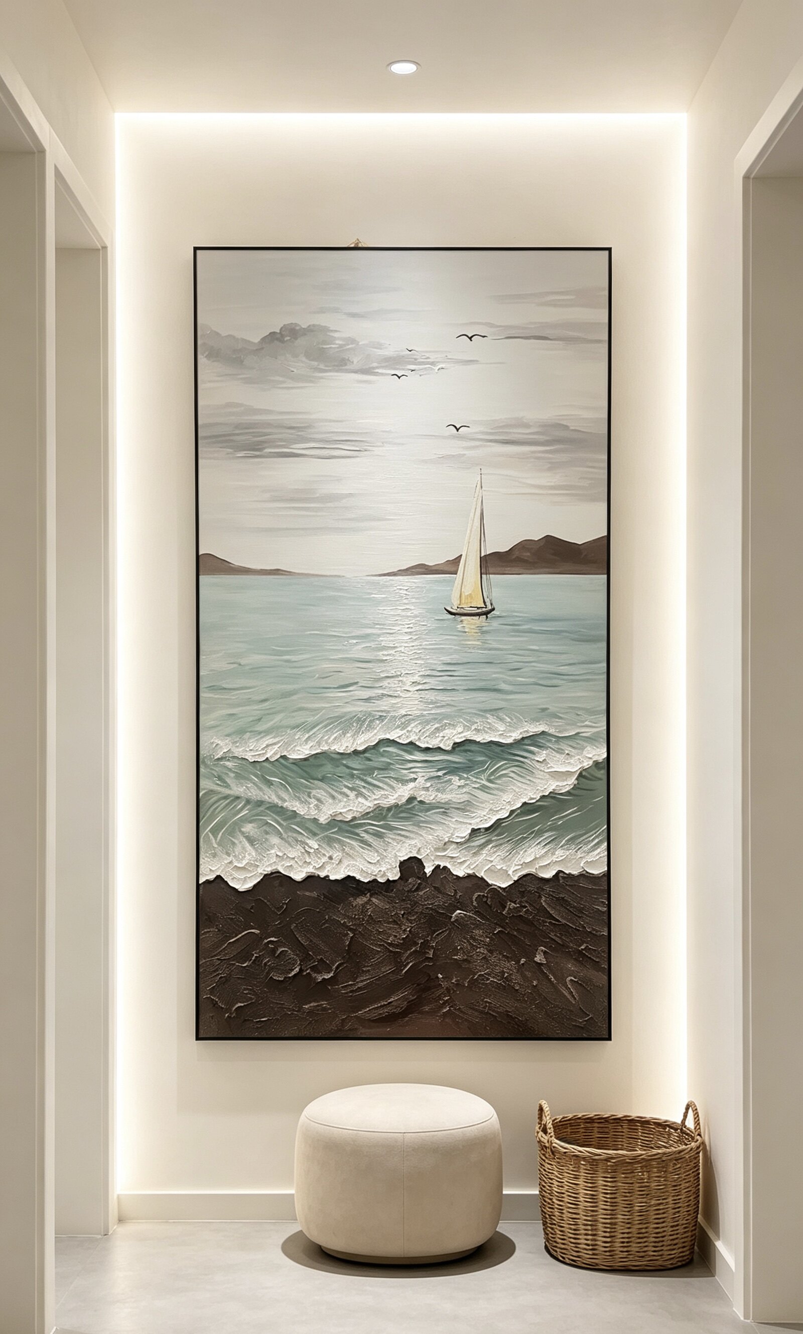 手绘油画中式 客厅装饰画现代简约肌理新款玄关抽象艺术餐厅挂画