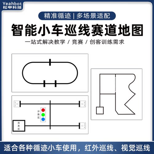 松甲智能小车巡线循迹赛道地图