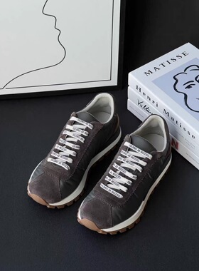 复古撞色德训鞋2026新款时髦拼接字母阿甘鞋百搭舒适休闲运动鞋