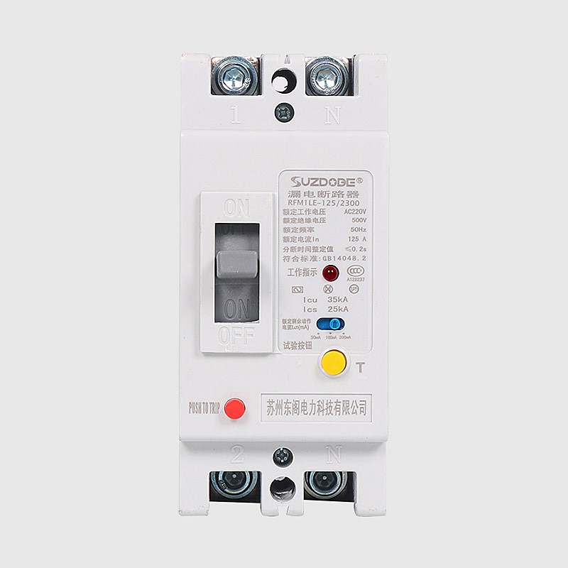 2p塑壳漏电保护器单相100a125a 225安250a 220v带漏电断路器开关