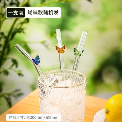 高硼硅透明玻璃吸管耐热耐用套装防口红非一次性孕妇果汁饮管爆款