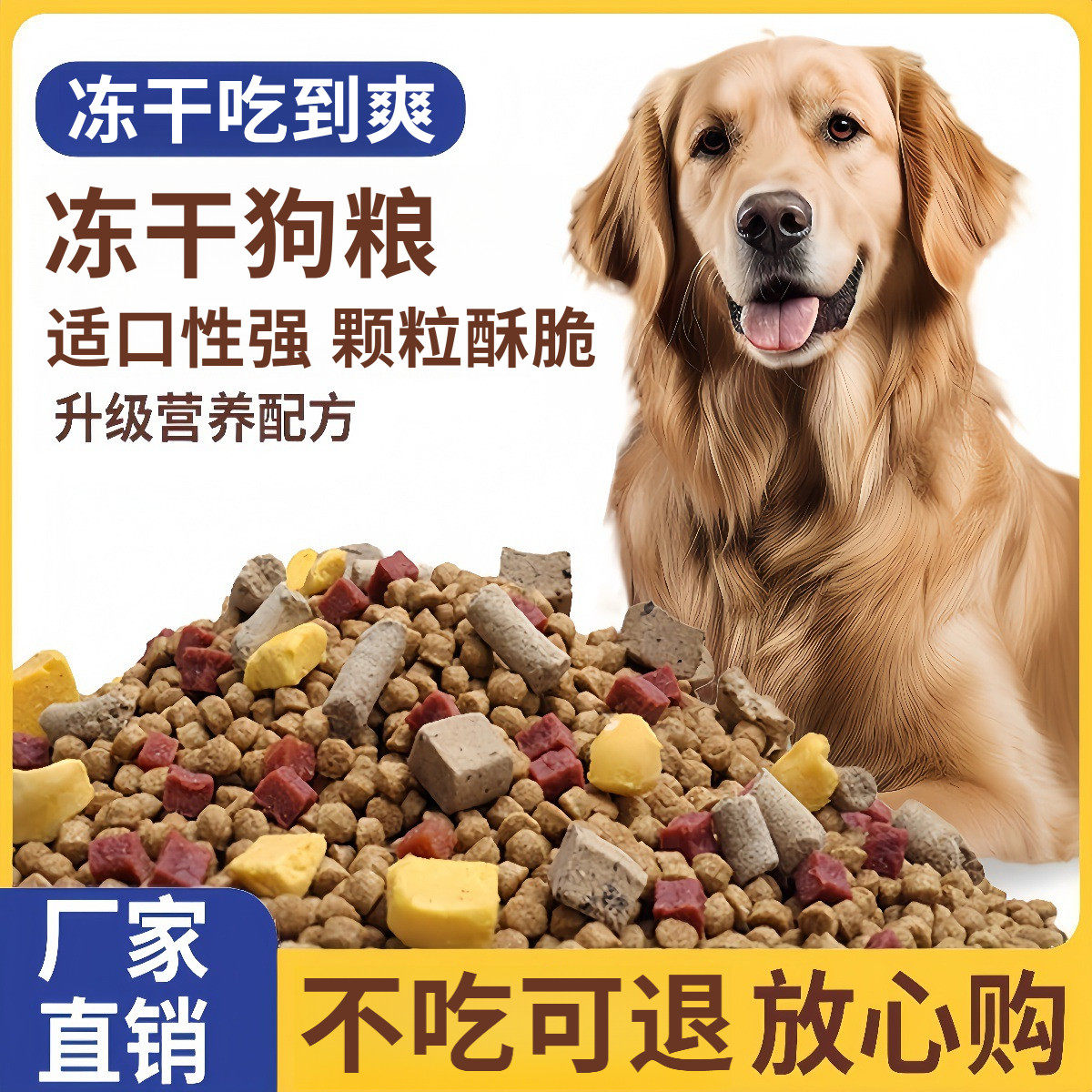 狗粮批发工厂直销40斤包装通用型高蛋白金毛大型犬幼犬成犬专用