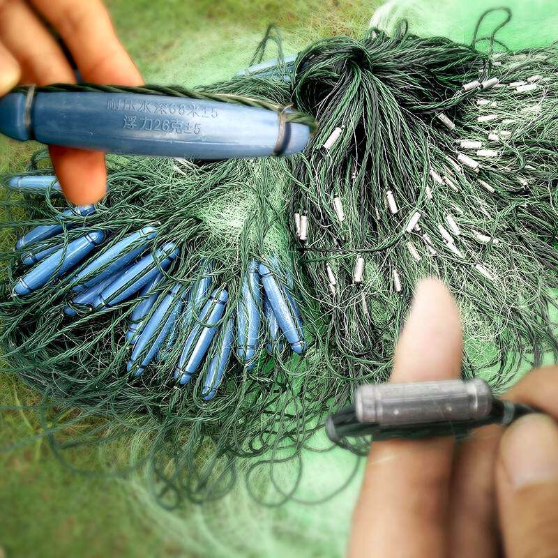 丝网粘网水库渔网捕鱼网粘网鲫鱼自动鱼网三层进口200米加粗 沉网