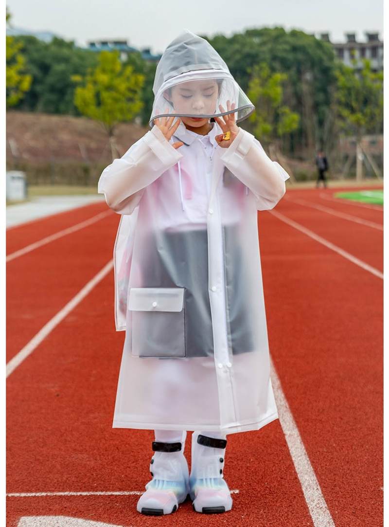 儿童小雨衣幼儿园幼童女2021长款连体雨披可爱带书包位防暴雨男孩