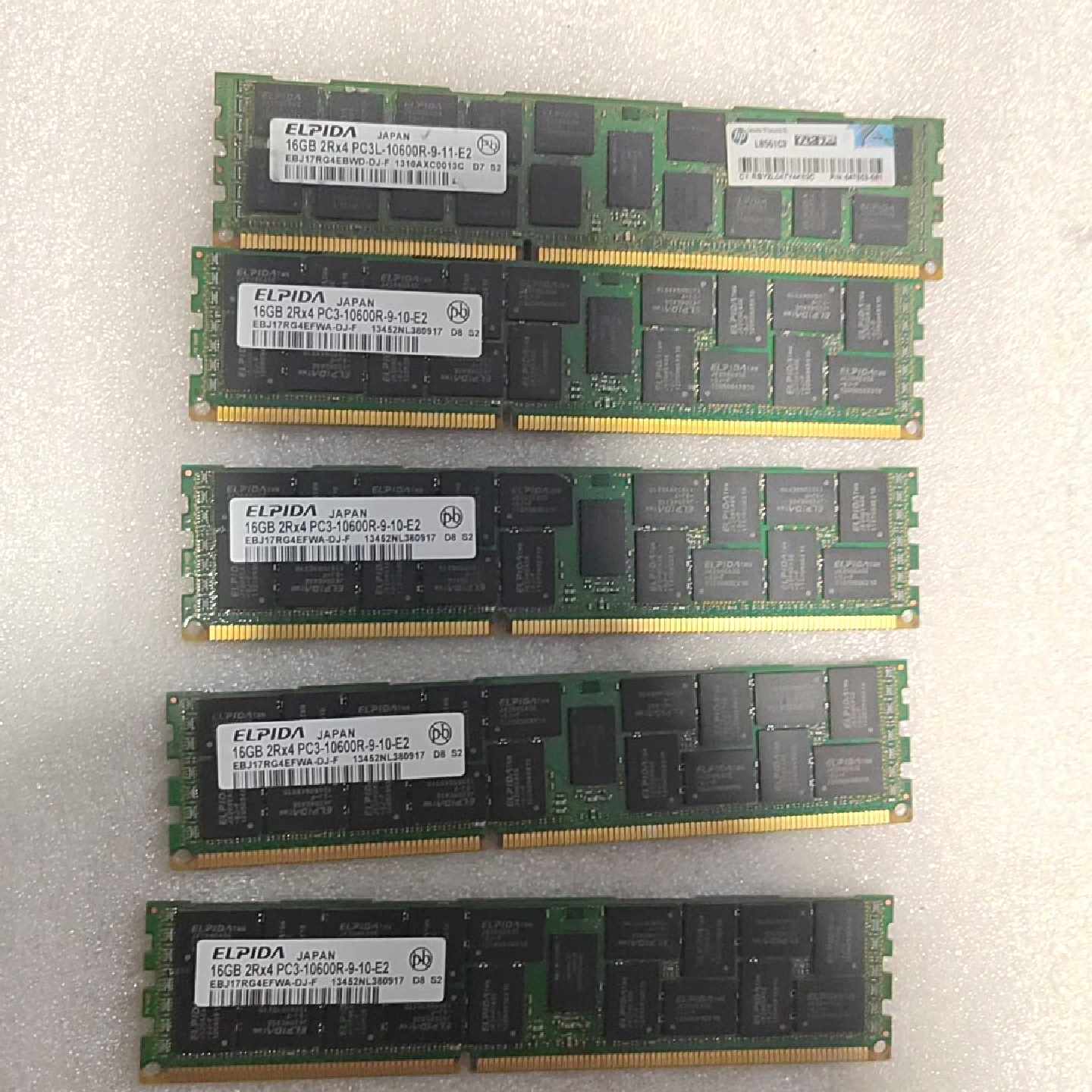 尔必达DDR3 16g 10600内存条，共5条—议价