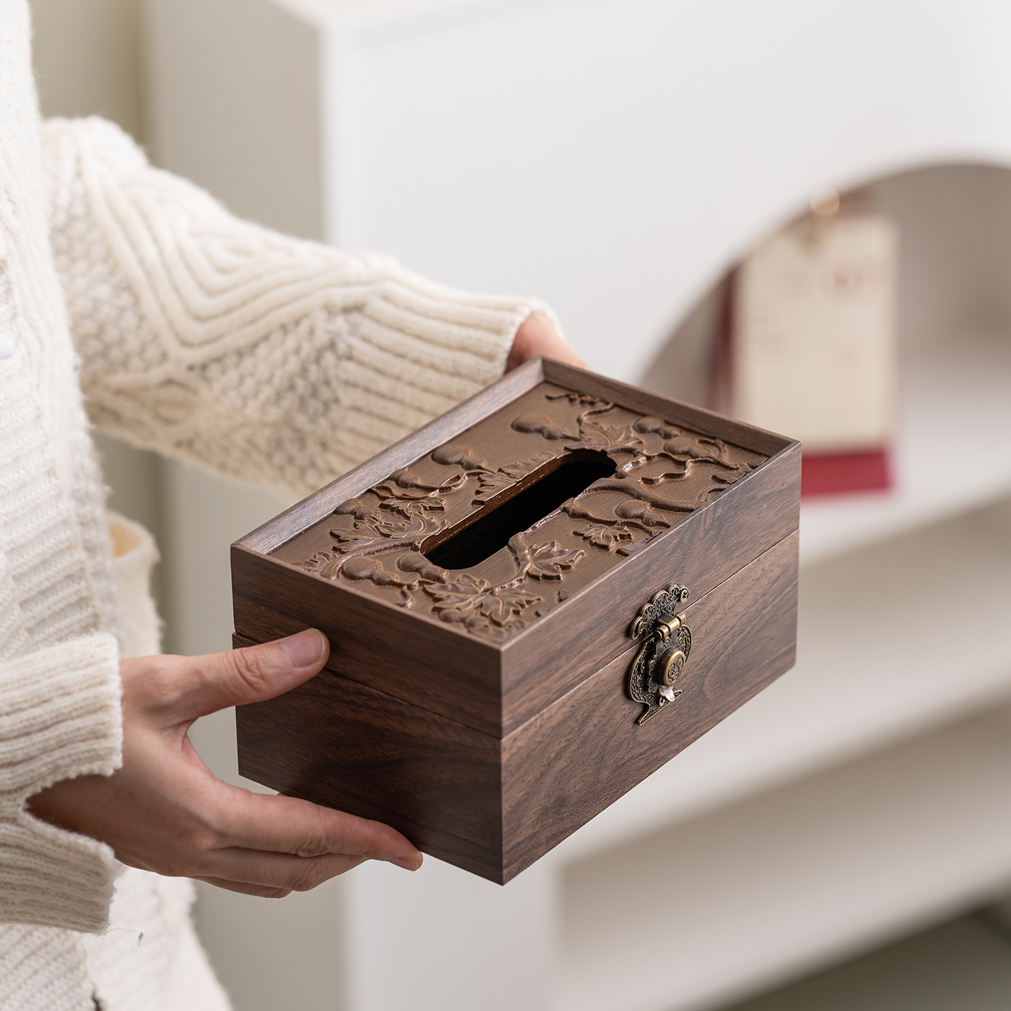 纸抽盒高级抽纸盒轻奢中式纸巾盒